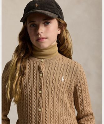 m00 美品✨ ポロラルフローレン❤️コットン ケーブル カーディガン ケーブルニット コットン カーディガン | POLO RALPH LAUREN