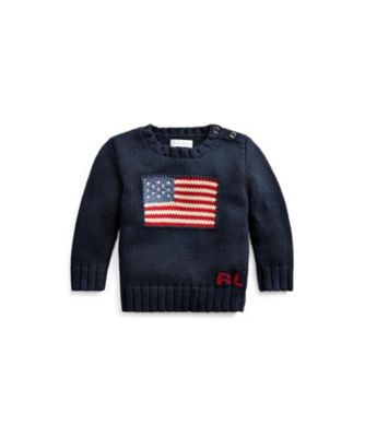 ＜三越伊勢丹/公式＞ POLO RALPH LAUREN CHILDRENS WEAR /ポロ ラルフ ローレン チルドレンズウェア フラッグ コットン セーター B82ネイビー ベビー用トップス【三越伊勢丹/公式】