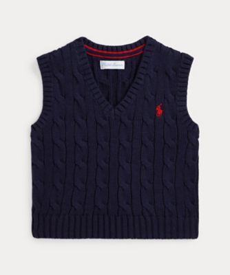 POLO RALPH LAUREN CHILDRENS WEAR /ポロ ラルフ ローレン チルドレンズウェア ケーブルニット コットン セーター ベスト