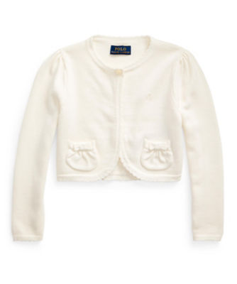 ＜POLO RALPH LAUREN CHILDRENS WEAR ＞スカラップトリム　コットン　カーディガン