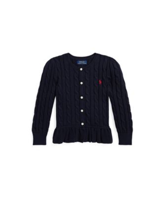 ＜POLO RALPH LAUREN CHILDRENS WEAR ＞ケーブルニット　コットン　ペプラム　カーディガン
