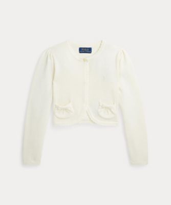 ＜POLO RALPH LAUREN CHILDRENS WEAR ＞スカラップドトリム　コットン　カーディガン