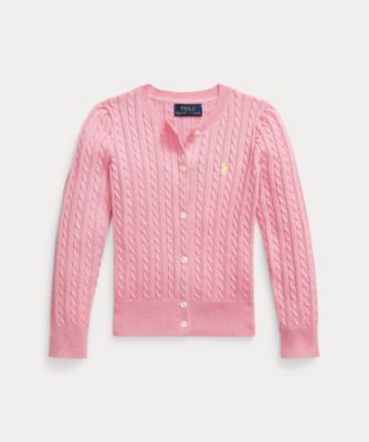 ＜三越伊勢丹/公式＞ POLO RALPH LAUREN CHILDRENS WEAR /ポロ ラルフ ローレン チルドレンズウェア ミニケーブル コットン カーディガン 650ピンク トップス【三越伊勢丹/公式】