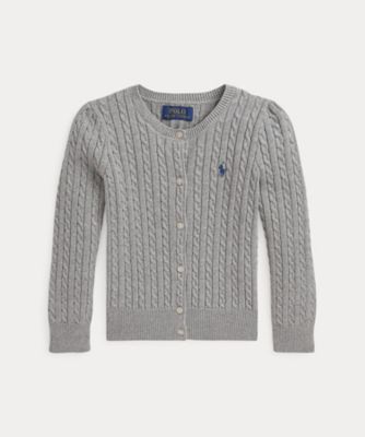 ＜POLO RALPH LAUREN CHILDRENS WEAR ＞ミニ　ケーブル　コットン　カーディガン　ＣＷＰＯＳＷＥＲ６８２０４４６