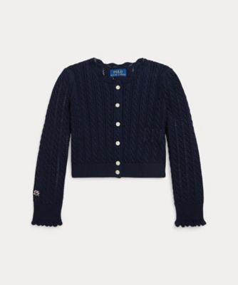 ＜POLO RALPH LAUREN CHILDRENS WEAR ＞ポインテールニット　コットン　カーディガン