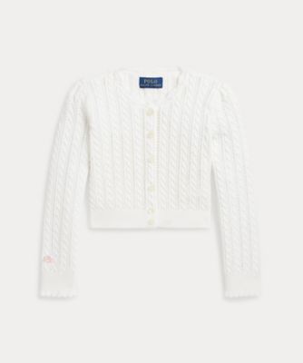 ＜POLO RALPH LAUREN CHILDRENS WEAR ＞ポインテールニット　コットン　カーディガン　ＣＷＰＯＳＷＥＲ６８２０５０９