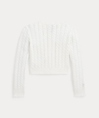 ポインテールニット　コットン　カーディガン　ＣＷＰＯＳＷＥＲ６８２０５０９