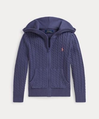 ＜POLO RALPH LAUREN CHILDRENS WEAR ＞ミニケーブル　コットン　フルジップ　フーディ　ＣＷＰＯＳＷＥＲ６８２０５２７