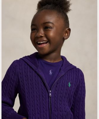 ミニケーブル コットン フルジップ フーディ