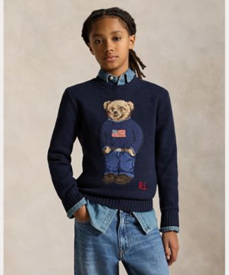 ❇️RalphLauren ラルフローレン正規25春新作コットンセーター リブニット ウールコットン セーター MNPOSWE16822310
