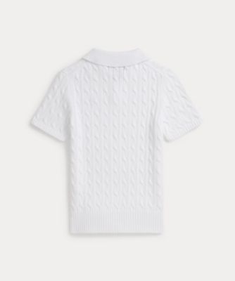 POLO RALPH LAUREN ケーブルニット コットン ポロカラー ケーブルニット コットン ポロカラー セーター