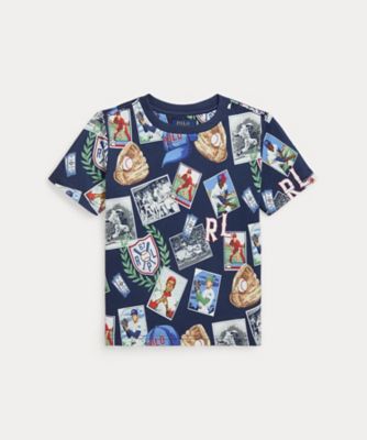 ベースボールプリント コットン ジャージー Tシャツ