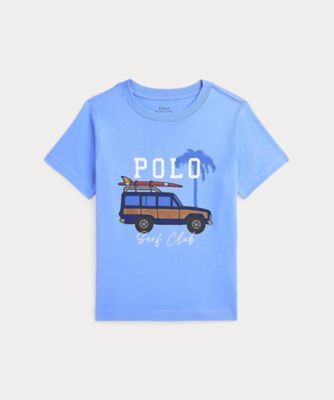 POLO RALPH LAUREN CHILDRENS WEAR /ポロ ラルフ ローレン チルドレンズウェア カープリント　コットン　ジャージー　Ｔシャツ　ＣＷＰＯＴＳＨＢ８０２１０６４