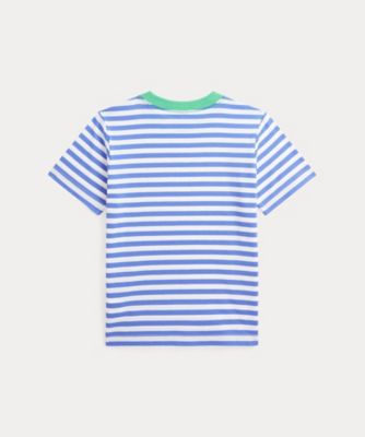ストライプド コットン ジャージー Tシャツ