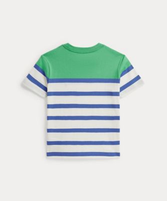 ストライプド コットン ジャージー Tシャツ