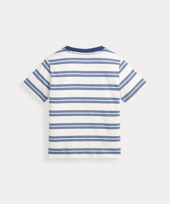 ストライプド コットン ジャージー Tシャツ