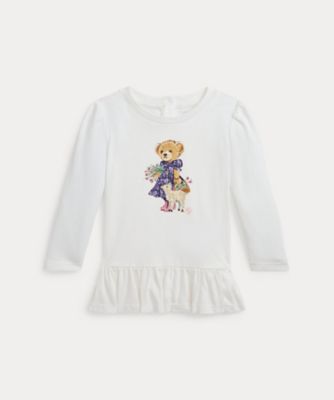 POLO RALPH LAUREN CHILDRENS WEAR /ポロ ラルフ ローレン チルドレンズウェア Polo ベア コットン ジャージー ペプラム Tシャツ