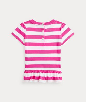ストライプド　Ｐｏｌｏ　ベア　コットン　ペプラム　Ｔシャツ　ＣＷＰＯＴＳＨＦ８０２０１３６