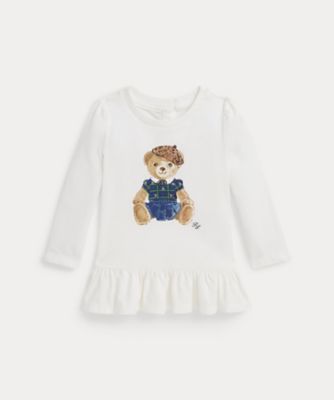 ＜POLO RALPH LAUREN CHILDRENS WEAR ＞Ｐｏｌｏ　ベア　コットンロングスリーブ　ペプラムＴシャツ　ＣＷＰＯＴＳＨＦ８０２０１５２