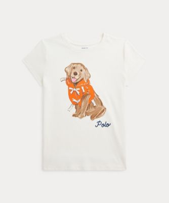 ＜POLO RALPH LAUREN CHILDRENS WEAR ＞ドッグプリント　コットン　ジャージー　Ｔシャツ　ＣＷＰＯＴＳＨＧ８０２０４７４