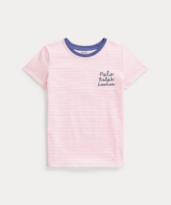 ストライプド ロゴ コットン ジャージー Tシャツ