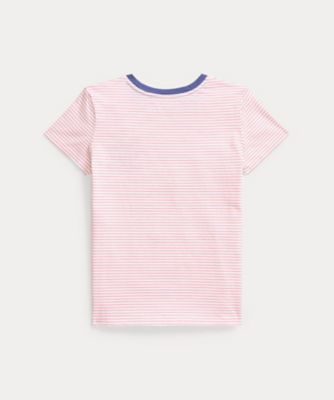 ストライプド ロゴ コットン ジャージー Tシャツ