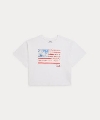 ＜POLO RALPH LAUREN CHILDRENS WEAR ＞フローラル　フラッグ　コットン　ジャージー　ボクシー　Ｔシャツ　ＣＷＰＯＴＳＨＧ８０２０５３６
