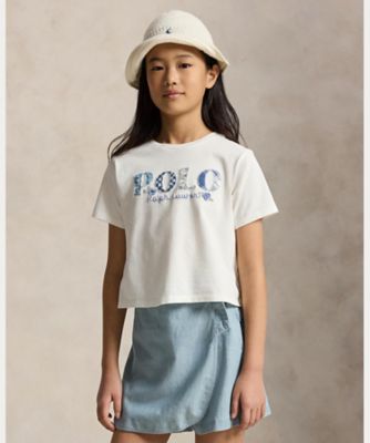 ロゴ コットン ジャージー ボクシー Tシャツ
