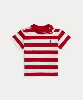 ストライプド コットン ジャージー Tシャツ