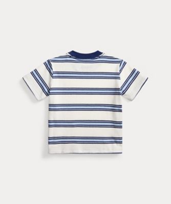 ストライプド コットン ジャージー Tシャツ