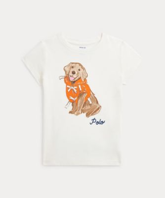＜POLO RALPH LAUREN CHILDRENS WEAR ＞ドッグプリント　コットン　ジャージー　Ｔシャツ　ＣＷＰＯＴＳＨＲ８０２０４７６