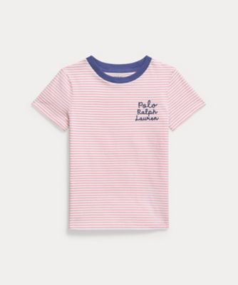 POLO RALPH LAUREN CHILDRENS WEAR /ポロ ラルフ ローレン チルドレンズウェア ストライプド ロゴ コットン ジャージー Tシャツ CWPOTSHR8020503