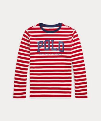 POLO RALPH LAUREN CHILDRENS WEAR /ポロ ラルフ ローレン チルドレンズウェア ロゴ　ストライプド　コットン　ロングスリーブ　Ｔシャツ　ＣＷＰＯＴＳＨＹ８０２０９９４