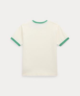 ロゴ コットン ジャージー リンガー Tシャツ