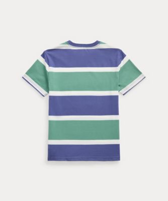 Polo ベア ストライプド コットン ジャージー Tシャツ