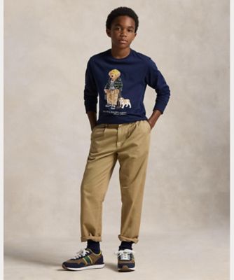 Polo ベア コットン ロングスリーブ Tシャツ