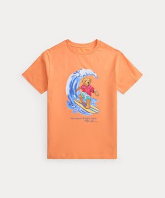 新作◇ラルフローレン ポロベア ロゴコットンTシャツ えんじ 2T Polo ベア ロゴ コットン ジャージー Tシャツ