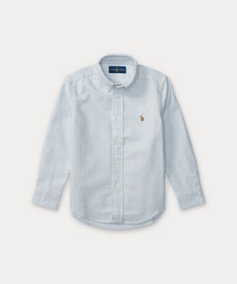 ＜POLO RALPH LAUREN CHILDRENS WEAR ＞ストライプド　コットン　オックスフォード　シャツ　ＣＷＰＯＷＯＶＢ６８２００７６