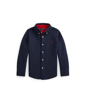 ＜三越伊勢丹/公式＞ POLO RALPH LAUREN CHILDRENS WEAR /ポロ ラルフ ローレン チルドレンズウェア コットン インターロック シャツ 410ネイビー トップス【三越伊勢丹/公式】