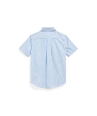 POLO RALPH LAUREN ポロ ロゴ ストライプ 半袖シャツ 胸ポケット ストライプド シアサッカー ショートスリーブ シャツ | POLO