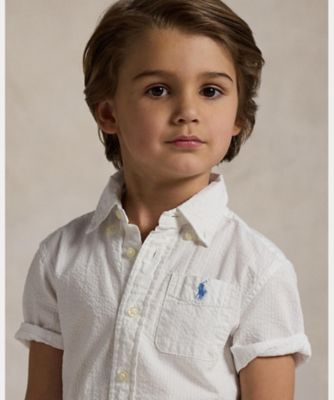 コットン シアサッカー ショートスリーブ シャツ | POLO RALPH