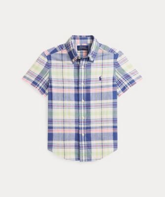 POLO RALPH LAUREN CHILDRENS WEAR /ポロ ラルフ ローレン チルドレンズウェア コットン マドラス ショートスリーブ シャツ CWPOWOVB6820577