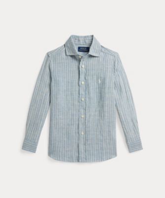＜POLO RALPH LAUREN CHILDRENS WEAR ＞ストライプド　リネン　シャツ　ＣＷＰＯＷＯＶＢ６８２０６５８