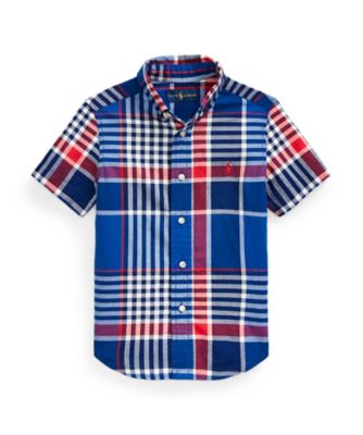 コットン　マドラス　シャツ