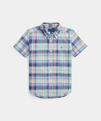 ＜POLO RALPH LAUREN CHILDRENS WEAR ＞チェック　コットン　オックスフォード　ショートスリーブ　シャツ　ＣＷＰＯＷＯＶＢＮ８２００３４