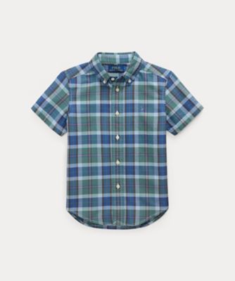 POLO RALPH LAUREN CHILDRENS WEAR /ポロ ラルフ ローレン チルドレンズウェア チェック コットン オックスフォード ショートスリーブ シャツ CWPOWOVBN820038