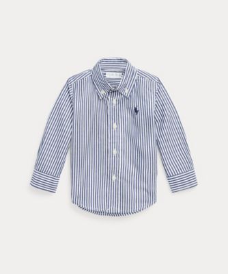 POLO RALPH LAUREN CHILDRENS WEAR /ポロ ラルフ ローレン チルドレンズウェア ストライプド コットン ポプリン シャツ 410ネイビー ベビー用トップス【三越伊勢丹/公式】