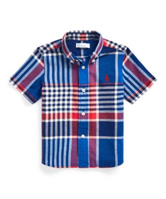 コットン　マドラス　シャツ