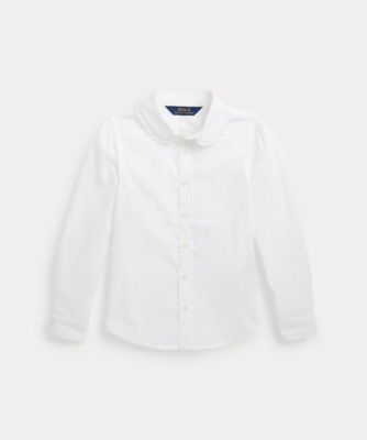 ＜POLO RALPH LAUREN CHILDRENS WEAR ＞フリルトリム　コットン　ブロードクロス　シャツ　ＣＷＰＯＷＯＶＲ６８２００９８