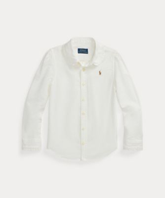 ＜POLO RALPH LAUREN CHILDRENS WEAR ＞フリル　コットン　オックスフォード　シャツ　ＣＷＰＯＷＯＶＲ６８２０１１３